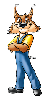 Energieluchs-Maskottchen